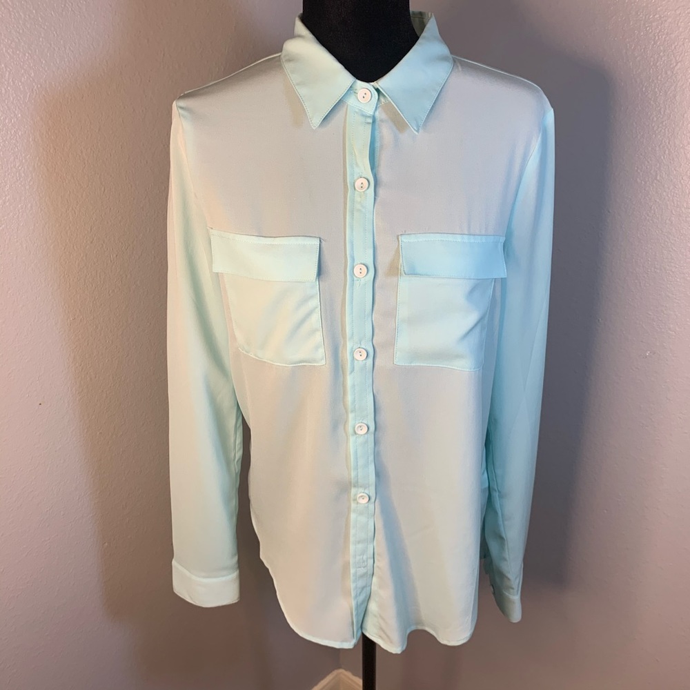 Light Mint  Long Sleeve Shirt